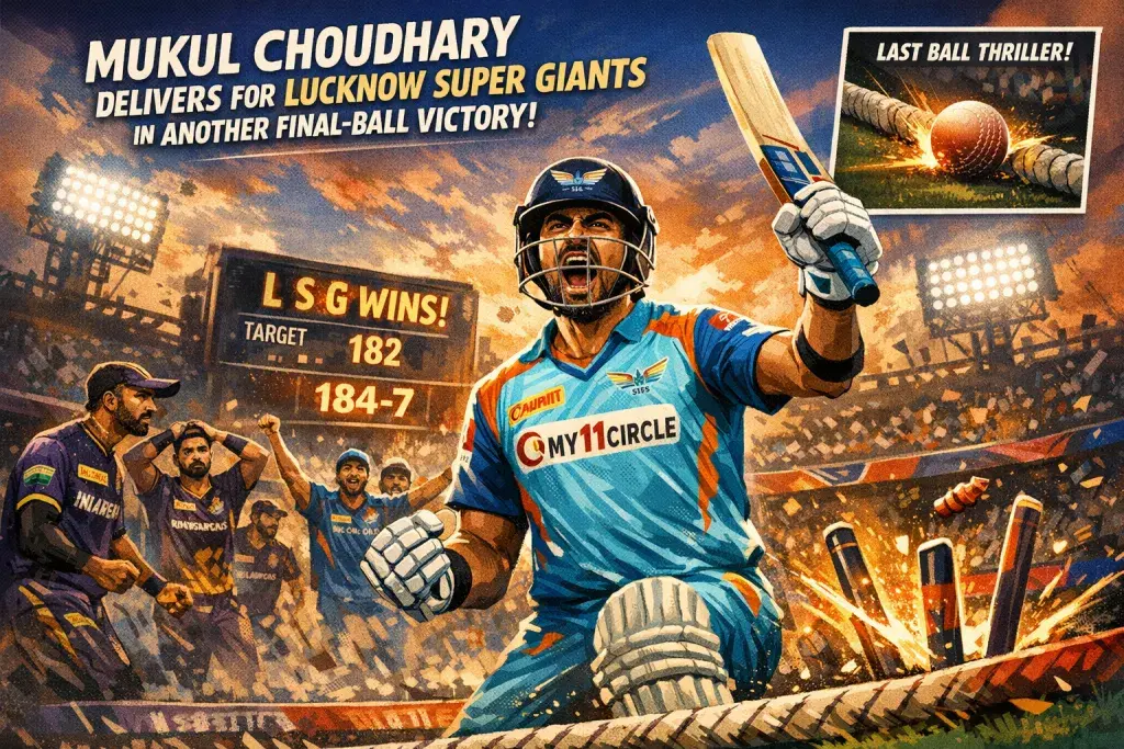 Mukul Choudhary Delivers for Lucknow Super Giants in Another Final-Ball Victory