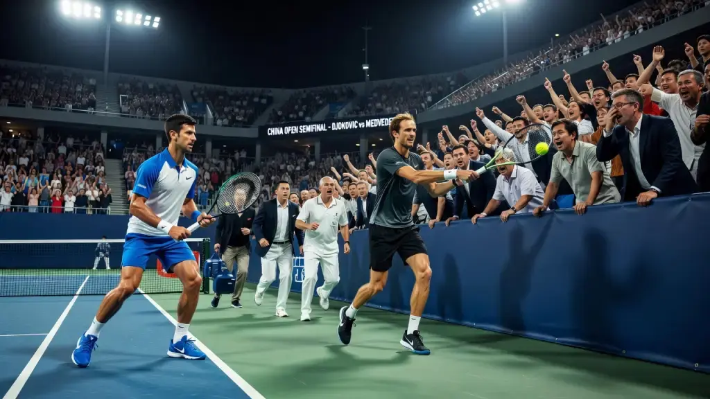 Djokovic Outlasts Medvedev After Bizarre Fan Incident in Beijing