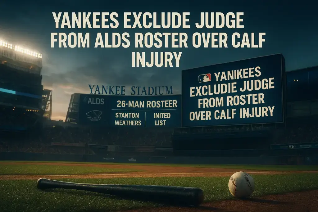 Yankees Exclude Judge From ALDS Roster Over Calf Injury