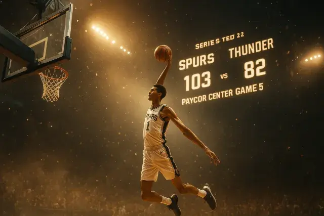 Wembanyama leads Spurs to 103-82 win over Thunder, tying series